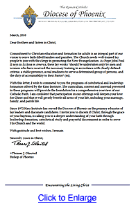 View a Letter from Bishop Olmsted